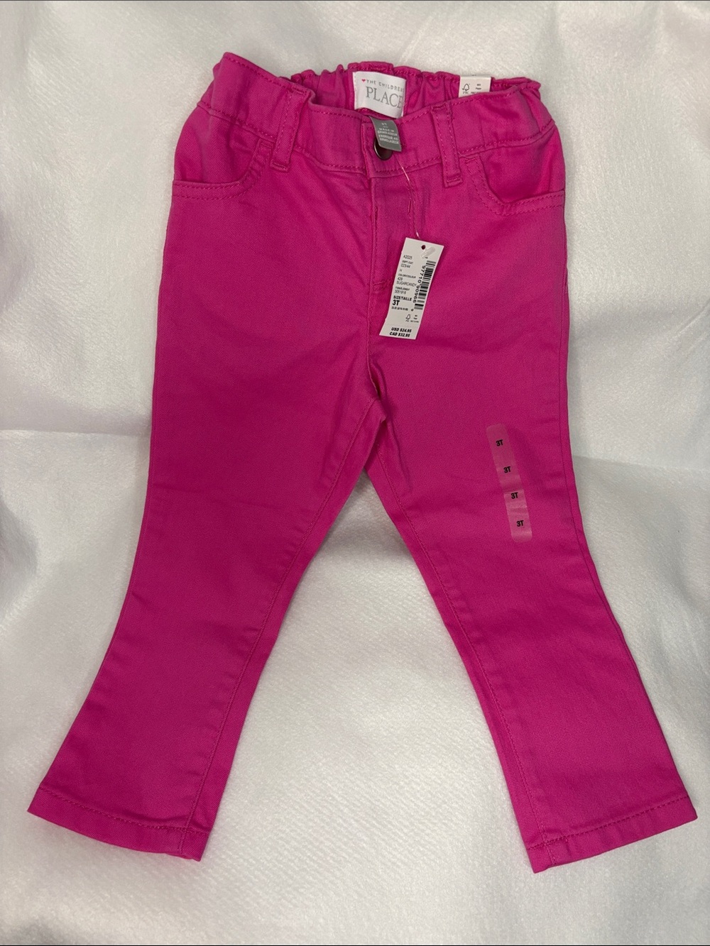 The Children's Place Bright Fuchsia Stretch Jeans 3T New with tag